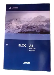 Bloc de 80 hojas A4 rayadas - Ledesma/Avon